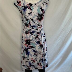 212 Collection Floral Midi Dress - Blue, Pink, Black